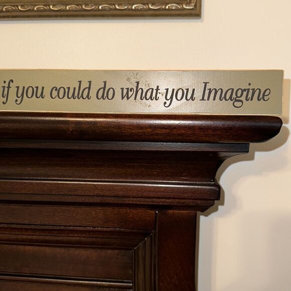 “Imagine what you could do if you could do what you Imagine” green black sign - Picture 4 of 13